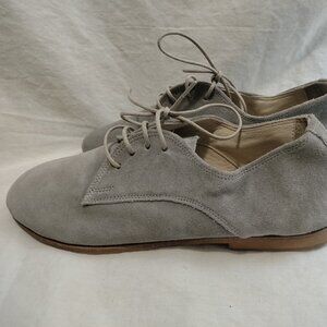 Genuine Leather Suede Oxford Flats, Handmade in Turkey NWOT